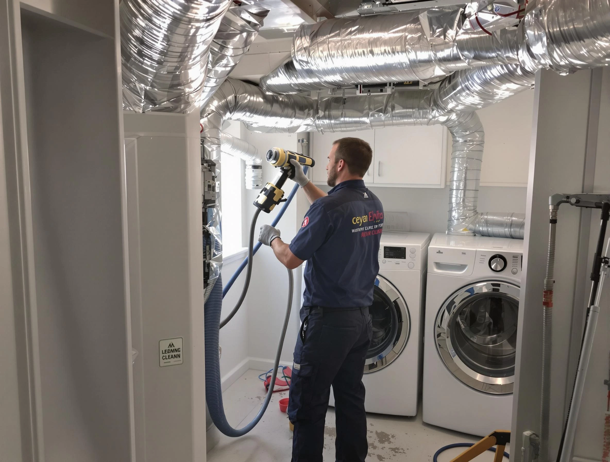 Wellesley Dryer Vent Cleaning specialist using advanced equipment for thorough duct cleaning in Wellesley