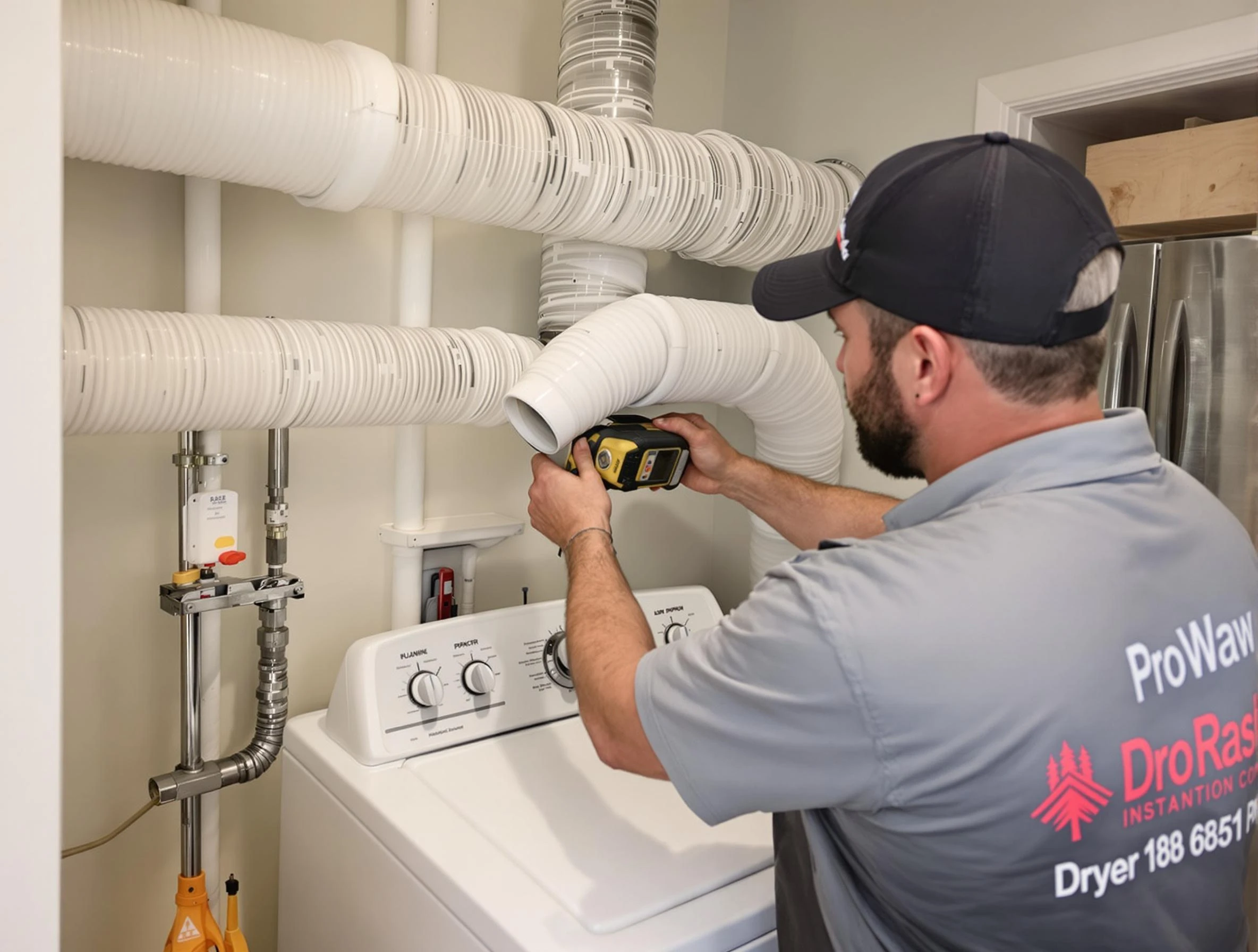 Professional dryer vent hose installation by Wellesley Dryer Vent Cleaning in Wellesley
